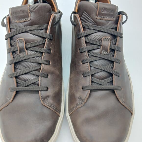 Olukai Lae'ahi Li 'Ili Mens Leather Casual Sneakers Shoes Brown Men's Size 10.5 - Picture 10 of 11